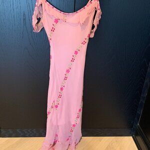 Vintage Betsey Johnson Pink floral dress